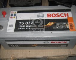 Акумулятор  180Ah-12v BOSCH (T5077) (513x223x223),полярність зворотна (3),EN1000 !КАТ. -10%