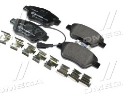 Колодка гальм. диск. CITROEN NEMO, FIAT BRAVO, STILO передн. (вир-во BREMBO)