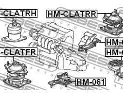 Подушка двигателя правая at Honda (пр-во FEBEST). HM-CLATRH