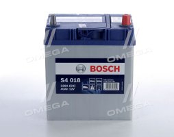 Аккумулятор   40Ah-12v BOSCH (S4018) (187x127x227),R,EN330( Азия) тонк.клеммы !КАТ. -10%. 0092S40180