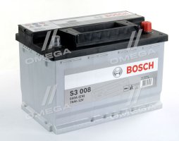 Аккумулятор   70Ah-12v BOSCH (S3008) (278x175x190),R,EN640 !КАТ. -10%. 0092S30080