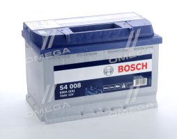 Аккумулятор   74Ah-12v BOSCH (S4008) (278x175x190),R,EN680 !КАТ. -15%