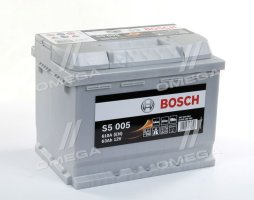 Аккумулятор   63Ah-12v BOSCH (S5005) (242x175x190),R,EN610 !КАТ. -20%. 0092S50050