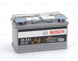 Акумулятор   80Ah-12v BOSCH AGM (S5A11) (315x175x190),R,EN800 !КАТ. -20%. 0092S5A110