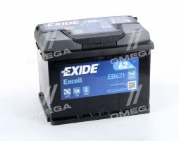 Аккумулятор   62Ah-12v Exide EXCELL(242х175х190),L,EN540 !КАТ. -10%. EB621