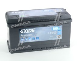 Аккумулятор  100Ah-12v Exide PREMIUM(353х175х190),R,EN900 !КАТ. -10%. EA1000