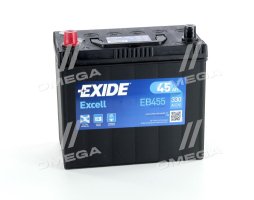 Аккумулятор   45Ah-12v Exide EXCELL(234х127х220),L,EN330 Азия тонк.клеммы !КАТ. -15%. EB455