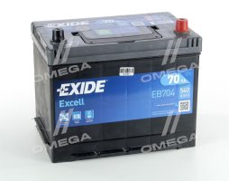 Аккумулятор   70Ah-12v Exide EXCELL(266х172х223),R,EN540 !КАТ. -15%. EB704