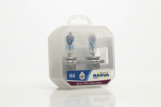 Лампа накаливания SET H4 12V 60/55 W P43t RANGE POWER +110 (к-т 2шт) (пр-во Narva)