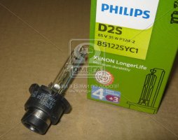 Лампа ксеноновая D2S 85V 35W P32d-3 LongerLife (warranty 4+3 years) (пр-во Philips). 85122SYC1