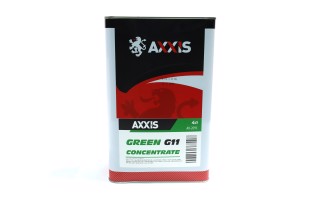 Антифриз <AXXIS> GREEN концентрат G11 (-80C) (Каністра 4л). AX-2091