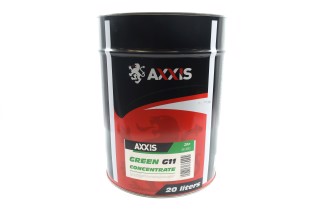Антифриз <AXXIS> GREEN концентрат G11 (-80C) зеленый (Канистра 20л/22,4кг)