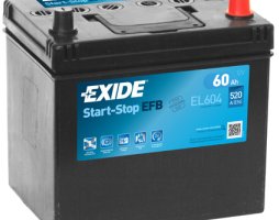 Аккумулятор  60Ah-12v Exide START-STOP EFB (230х173х222),R,EN520 !КАТ.-15%. EL604