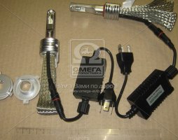 Лампа LED H4 9-32V гнучкий радіатор (косичка) 6000К (метал. корпус) (ви-во Китай). Н4 6000K