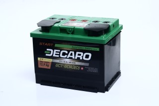 Акумулятор 60Ah-12v DECARO START (242x175x190),R,EN480. 6СТ-60 АЗ (0) S