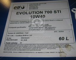 Масло моторн. ELF Evolution 700 STI 10W-40 (SN) (Бочка 60л). 201541