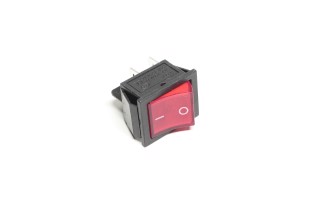 Перемикач клавішний ON/OFF 4 к-т., прямокутний, червоний 12V (вир-во Китай). 28001150