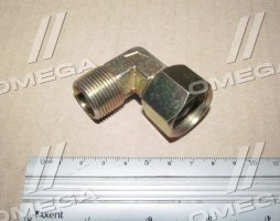 З'єднувач пневматичний різьбовий L-подібний М22х1.5-М22х1.5 сталь (RIDER)