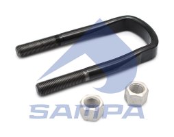 Скоба кріплення ресори (стремянка) 82*22*220 M22*1,5 ресори DAF (вир-во Sampa)