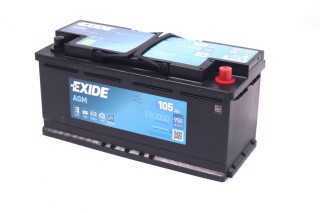 Аккумулятор  105Ah-12v Exide AGM (392х175х190),R,EN950. EK1050