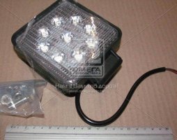 Фара LED квадратная 27W, 9 ламп, 105*105*25мм, широкий луч 12/24V (Квант). 27001998 Квант (Китай)