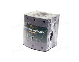 Накладка тормозной колодки 1-й ремонтный размер с заклепками, комплект на ось 419х203 FRUEHAUF, ROR, TRAILOR (пр-во TRU)