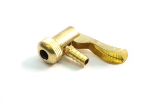 Наконечник шланга подкачки (угловой) 8 мм (цинк) (RIDER)