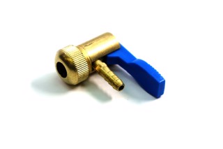 Наконечник шланга подкачки (угловой) 6 мм латунь (RIDER)