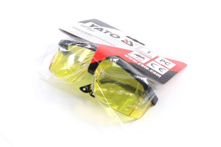 Окуляри захисні відкриті, жовті на оправі [12/240], шт(YATO )