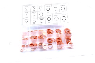 Шайби мідні, набір 150 шт, набір (YATO)