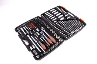 Набір торцевих головок, насадок STHOR: квадрат 1/2" з інструментами [216 Од.], Набір(VOREL)