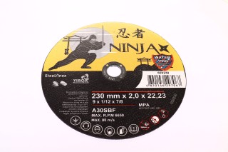 Диск отрезной по металлу и нерж стали ninja тм o=230х22.23 мм t=2 мм (про-во VIROK)