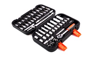 Набір торцевих головок, насадок STHOR: квадрат 1/4" з інструментами [56 Од.], Набір(VOREL)