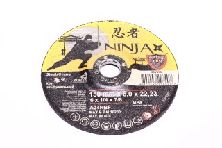 круг шліфувальний по металу тип 27 ninja тм o=150х22.23 мм t=6 мм(VIROK). 65v050 VOREL