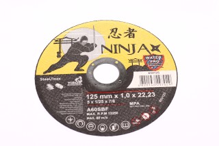 диск отрезной по металлу и нерж стали ninja тм o=125х22.23 мм t=1 мм(VIROK). 65v125 VOREL