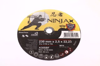 диск відрізний по металу та нерж сталі ninja тм o=230х22.23 мм t=2.5 мм(VIROK). 65v231 VOREL
