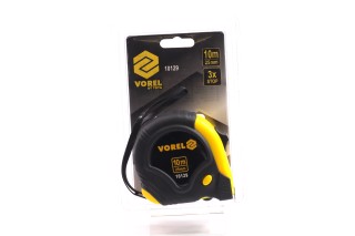 Рулетка : L = 10 м x 25 мм, 3 фіксатори [6/60] (VOREL)