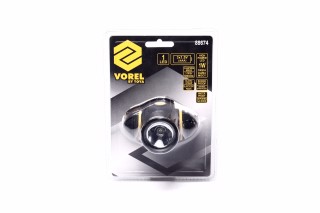 фонарь светодиодный на лоб, ударопрочный 3-функции, 3 батарейки ааа, 1 led / 1 w(VOREL)
