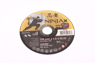 диск отрезной по металлу и нерж стали ninja тм  o=125х22.23 мм t=1.2 мм(VIROK)
