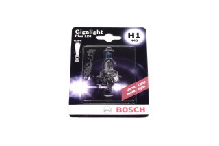 Лампа розжарювання H1 12V 55W GigaLight +120 (blister 1шт) ((вир-во Bosch)