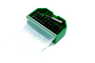 Набір біт 1/4" SL; PH; PZ; TORX; HEX + магнітний тримач 31од. (TOPTUL)
