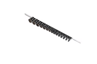 Набір голівок 12-гр. 1/2" 15од. 815,17,19,22,24,27,30,32мм (на планці)(TOPTUL)