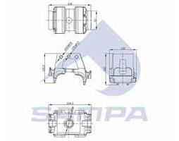 Кронштейн підвіски DAF прав. (вир-во Sampa)
