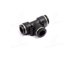 З'єднувач пневматичний D10-10-10 цанговий Т-подібний пластик (Дорожня карта)