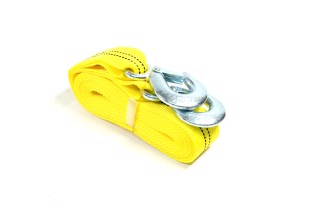 Трос буксировочный 6т. 50мм. 4,5/5,0м. С-крюк, желтый, <ДК>