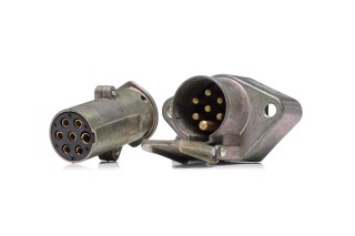 Вилка-розетка МАЗ,КАМАЗ (24В, Zn + Al, контакти ЛАТУННІ) (ПРЕМІУМ)