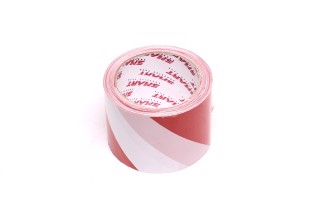 Стрічка сигнальна червоно-біла VIROK 72 мм х 100 м, шт(VIROK)