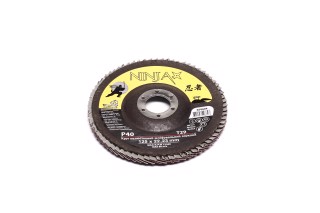 Круг лепестковый шлифовальный выпуклый NINJA  Т29, 125х22 мм, Р40 (VIROK). 65V604 VOREL