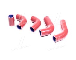 Патрубок радиатора ГАЗЕЛЬ ЕВРО 2-3 (СИЛИКОН красный, дв. 405, к-кт 5 шт.)