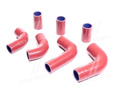 Патрубок радіатора ПАЗ 4234 Двиг.245 (СИЛІКОН червоний, к-кт 7 шт.)